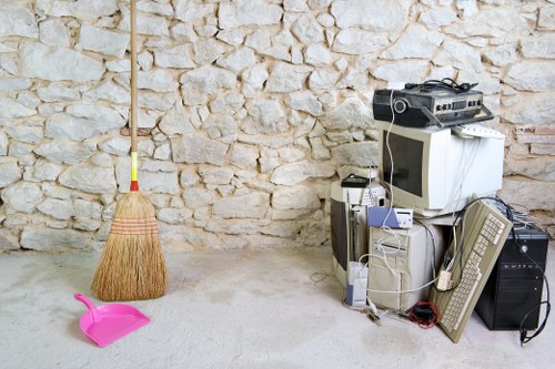 A washing machine and fridge prepared for white goods recycle in Richmond