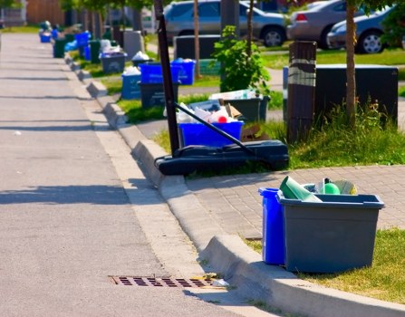 Residential rubbish collection in Richmond street
